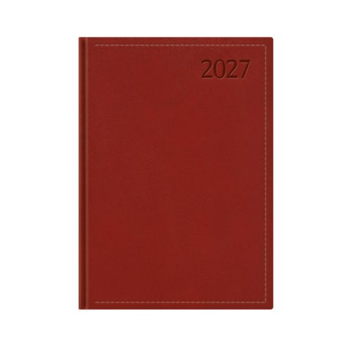 Traditional B5 heti határidőnapló bordó - 2027