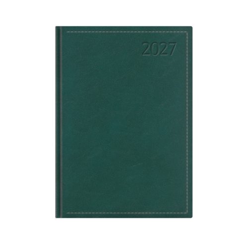 Traditional B5 heti határidőnapló zöld - 2027