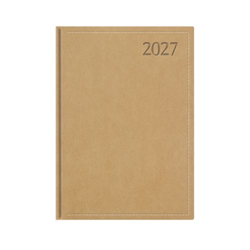 Traditional B5 heti határidőnapló bézs - 2027