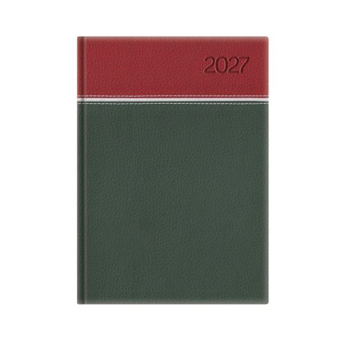 Young B5 heti határidőnapló bordó-fehér-zöld - 2027
