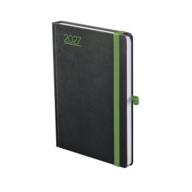 Nero B6 heti határidőnapló fekete-zöld - 2027