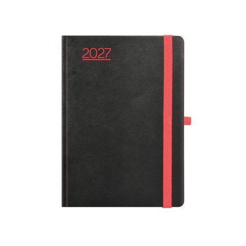 Nero A5 heti határidőnapló fekete-piros - 2027