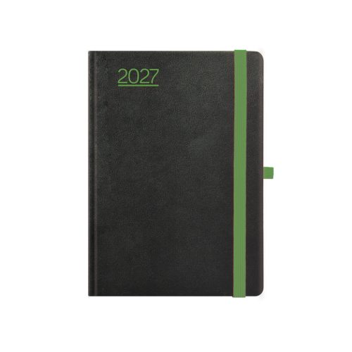 Nero A5 heti határidőnapló fekete-zöld - 2027