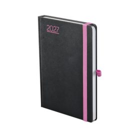 Nero A5 heti határidőnapló fekete-pink - 2027