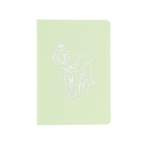 Pastel A5 heti határidőnapló zöld - 2027