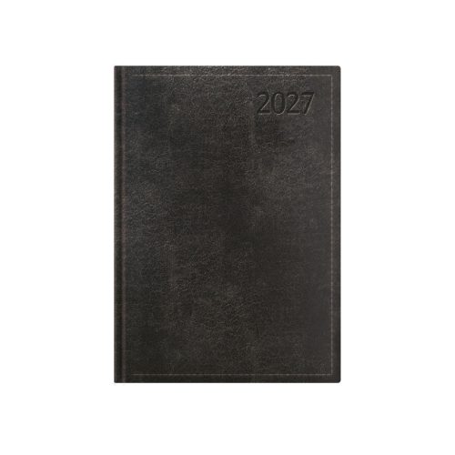 Traditional A5 heti határidőnapló fekete - 2027