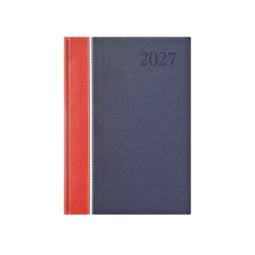 Groovy A5 napi határidőnapló bordó-fehér-kék - 2027