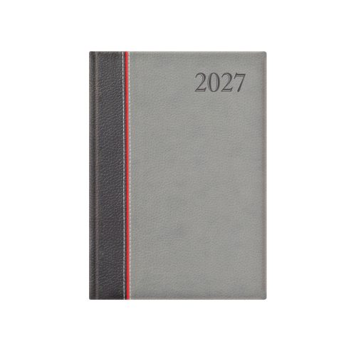 Groovy A5 napi határidőnaplóó antracit-piros-szürke - 2027