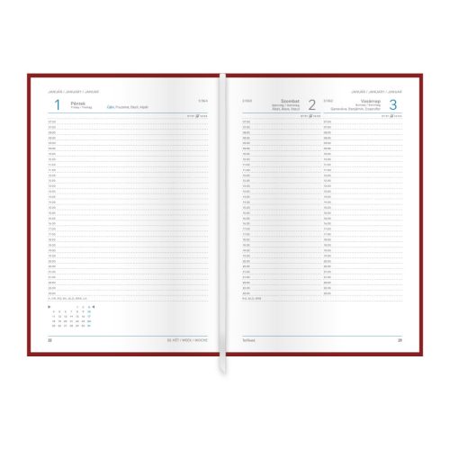 Linea A5 napi határidőnapló kék - 2027