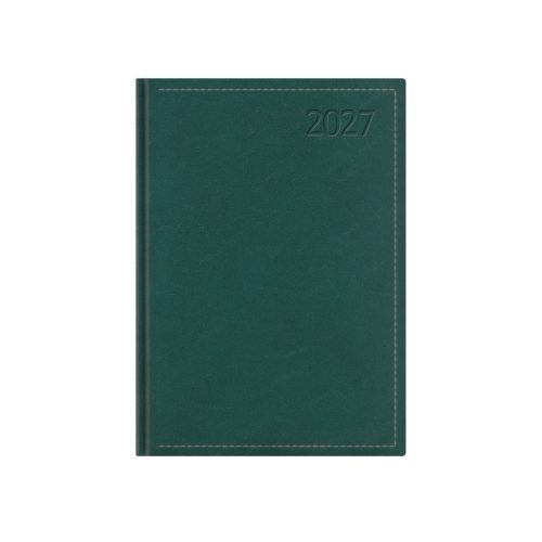 Traditional A5 napi határidőnapló zöld - 2027