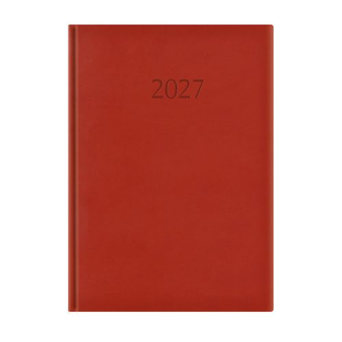 Wide A4 napi határidőnapló bordó - 2027