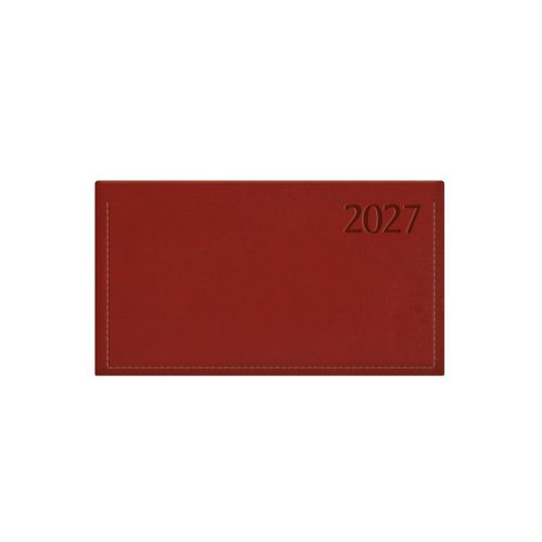 Traditional fekvő zsebnaptár bordó - 2027