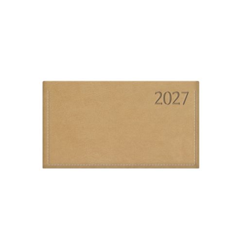 Traditional fekvő zsebnaptár bézs - 2027
