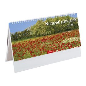   Nemzeti parkjaink asztali naptár fehér álló táblával - 2027