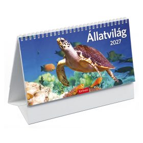   Állatvilág asztali naptár fehér álló kartontáblával - 2027