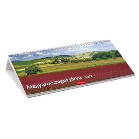   Magyarországot járva asztali naptár fehér fekvő táblával - 2027