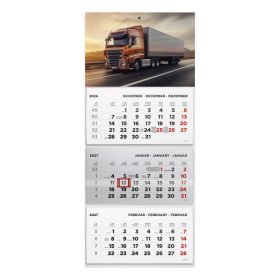 T074 Speditőrnaptár 3 tömbös, Kamion fejkartonnal - 2027