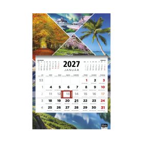   T081 Speditőrnaptár 1 tömbös, Évszakok hátkartonnal - 2027
