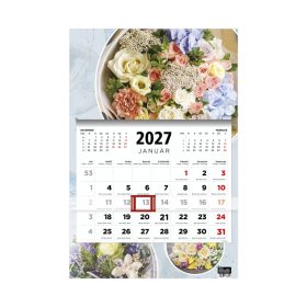   T081 Speditőrnaptár 1 tömbös, Virágok hátkartonnal - 2027