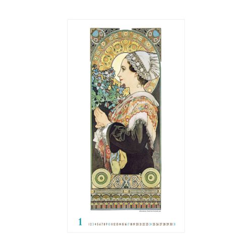 Alfons Mucha falinaptár - 2027